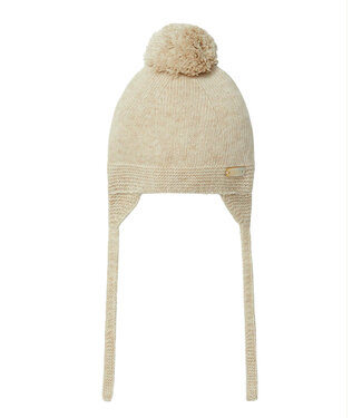 Laranjinha: Babykleding & Accessoires Muts knitted pompon (beige) - Laranjinha