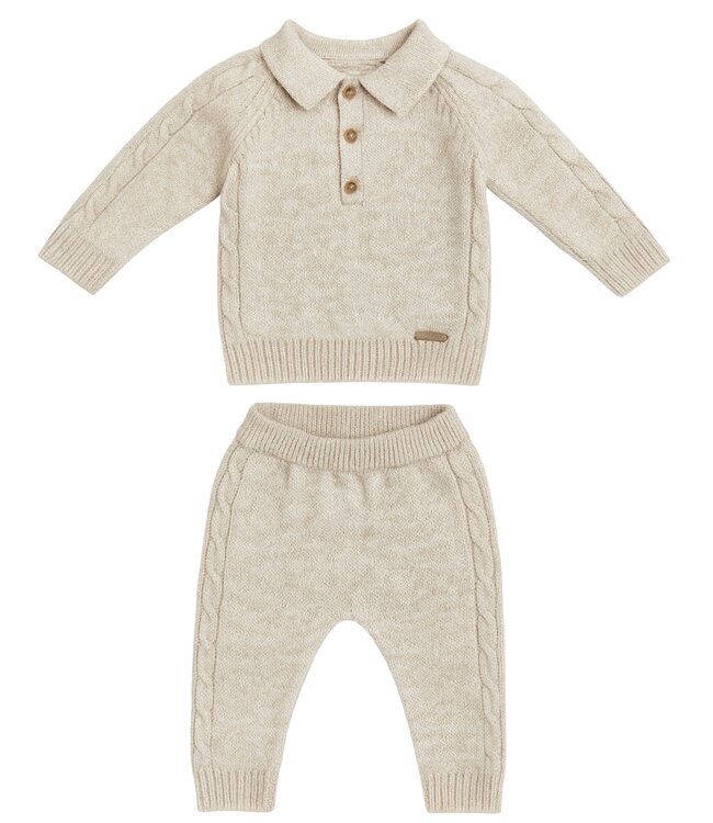 Set: 2-delig kabel polo (beige) - Martin Aranda