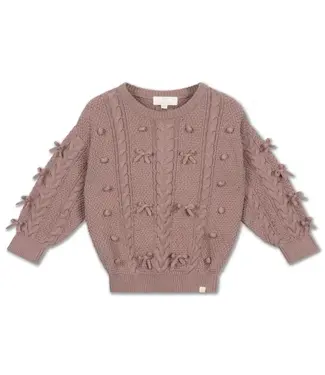 LRDM Petits : Baby & Kids Trui Elise bow (fawn) - LRDM Petits