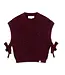 Gilet  Elise bow (burgundy) - LRDM Petits