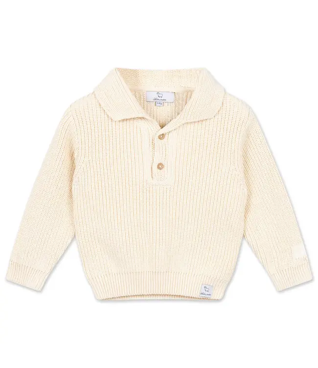 Trui polo leo (sand) - LRDM Petits