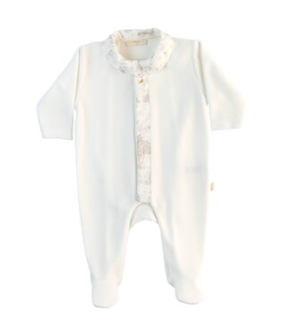 Baby Gi ( Baby & Kinderkleding) Babypakje velours toile de jouy punt kraag (Ivoor/Beige) - Baby Gi