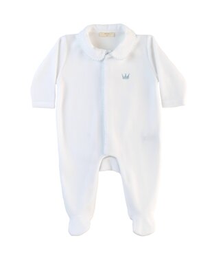 Baby Gi ( Baby & Kinderkleding) Babypakje velours Crown (lichtblauw) - Baby Gi