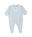 Babypakje velours puntkraag wit  (lichtblauw) - Baby Gi