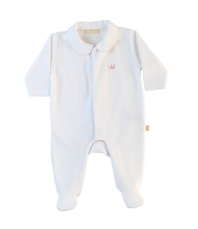 Babypakje velours Crown (licht roze) - Baby Gi