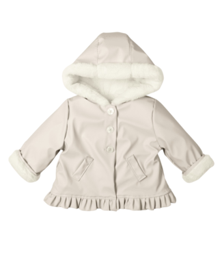 Mac ilusión: Stijlvolle Babykleding Regenjas Pompon Moon (beige) - Mac ilusion