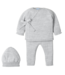 Mac ilusión: Stijlvolle Babykleding Babypakje 2-delig + mutsje overslag gebreid (moonlight) - Mac Ilusion