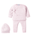 Mac ilusión: Stijlvolle Babykleding Babypakje 2-delig + mutsje overslag gebreid (lichtroze) - Mac Ilusion