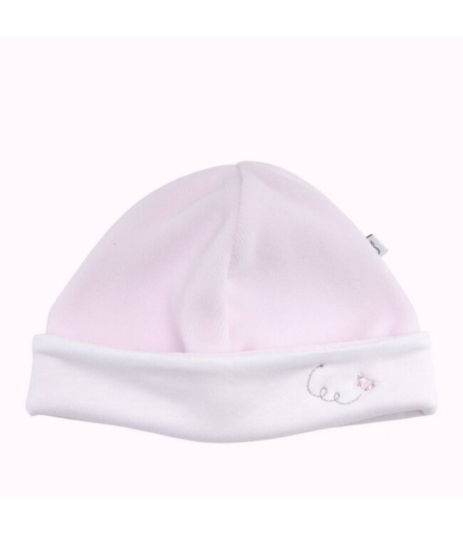 Mutsje Pink Garden party velours (roze) - Theophile et Patachou