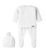 Mac ilusión: Stijlvolle Babykleding Babypakje 2-delig + mutsje  gebreid (wit) - Mac Ilusion