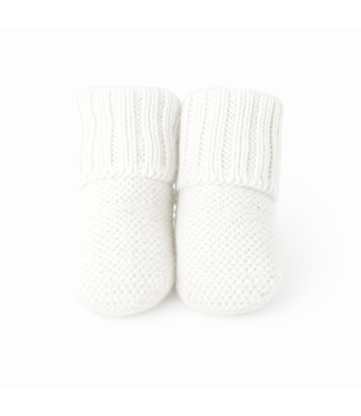 Mac ilusión: Stijlvolle Babykleding Slofjes gebreid (wit) - Mac Ilusion