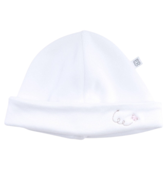 Théophile & Patachou: Exclusieve en tijdloze baby- & kinderproducten Mutsje Pink Garden party velours (wit/roze) - Theophile et Patachou