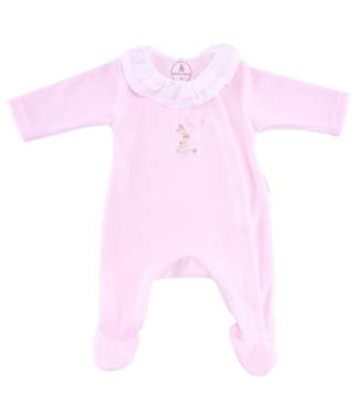 Théophile & Patachou: Exclusieve en tijdloze baby- & kinderproducten Babypakje velours Pink garden party - Theophile et Patachou