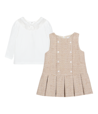 Patachou: Babykleding & Kinderkleding Set : 2- Delig tweed jurk + top - Patachou