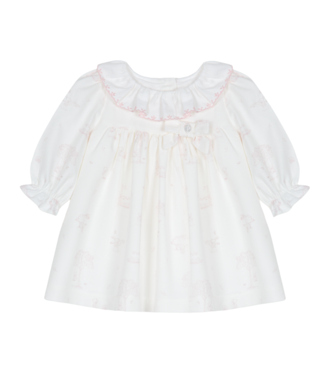 Jurk Toile de jouy (Lichtroze) - Patachou