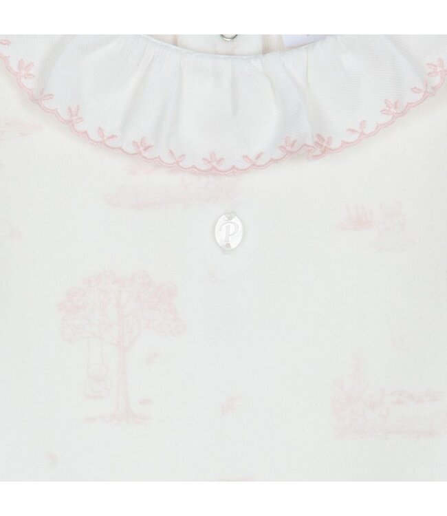 Babypakje 2-delig velours Toile de jouy (Lichtroze) - Patachou