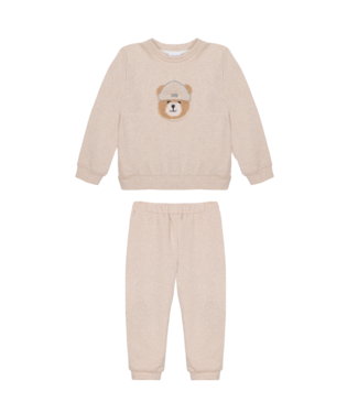 Patachou: Babykleding & Kinderkleding Joggingpak beer (Beige melange) - Patachou