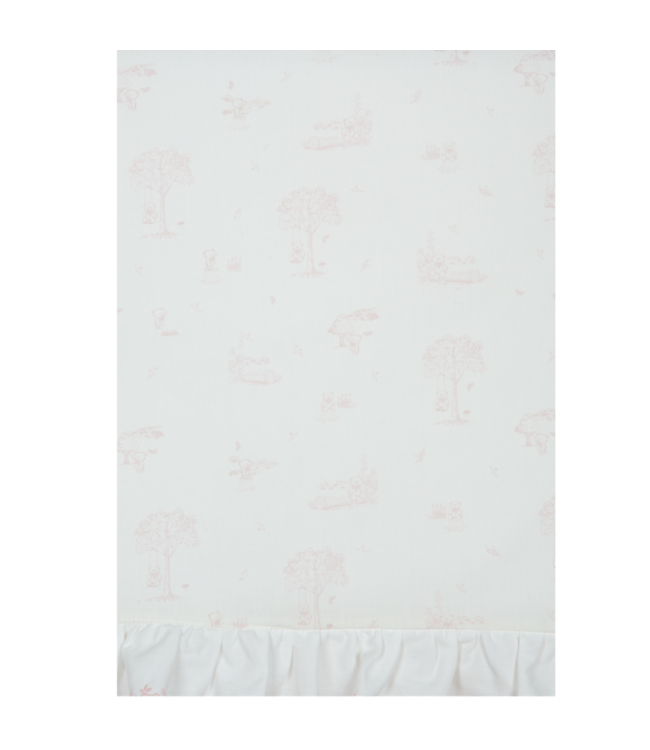 Deken velours Toile de jouy (Lichtroze) - Patachou
