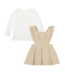 Patachou: Babykleding & Kinderkleding Set : 2- Delig jurk + top (Beige) - Patachou