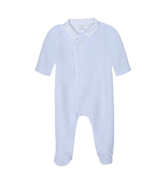 Patachou: Babykleding & Kinderkleding Babypakje velours punt kraag (Lichtblauw) - Patachou