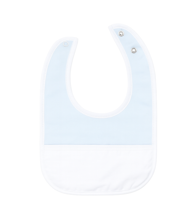 Slabber broderie bies (lichtblauw) - Laranjinha