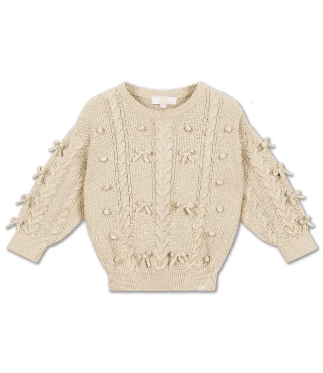 Trui Elise bow (beige) - LRDM Petits
