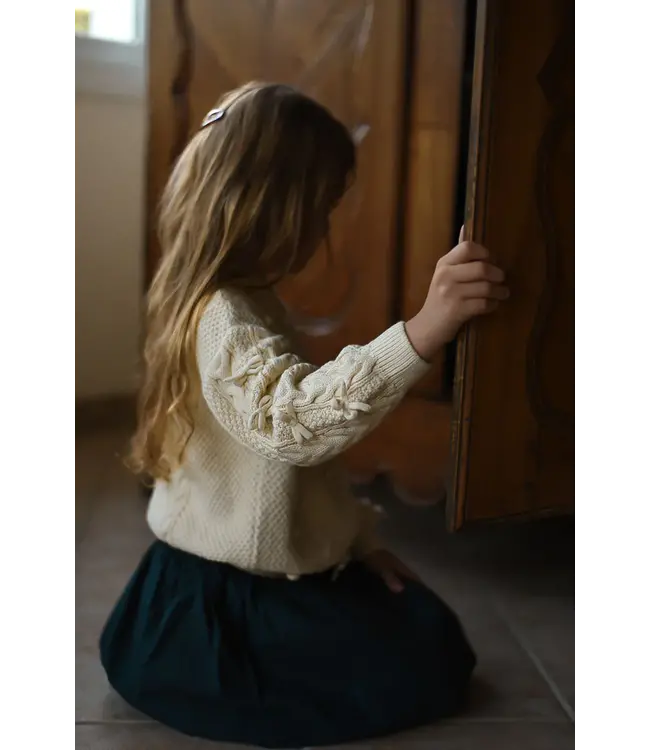 Trui Elise bow (beige) - LRDM Petits