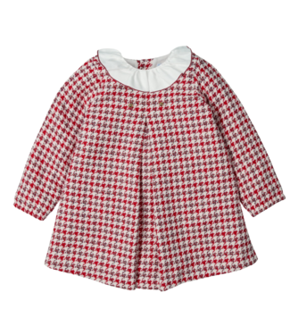 Mac ilusión: Stijlvolle Babykleding Jurk Scarlet pied de poule - Mac Ilusion