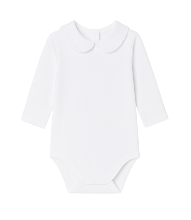 Body/romper ronde kraag + lange mouw (div. kleuren) - Babidu