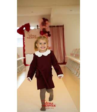 Dr. Kid: Baby & Kinderkleding Jurkje A-lijn kraagje (Burgundy) - Dr. Kid