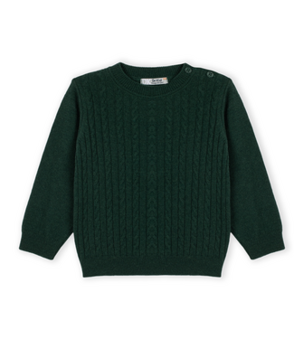 Dr. Kid: Baby & Kinderkleding Trui kabel gebreid  (Donkergroen) - Dr. Kid
