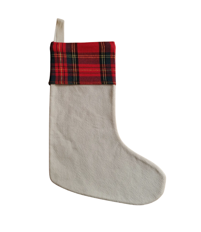 Kerstsok Tartan met naam - Little Mack