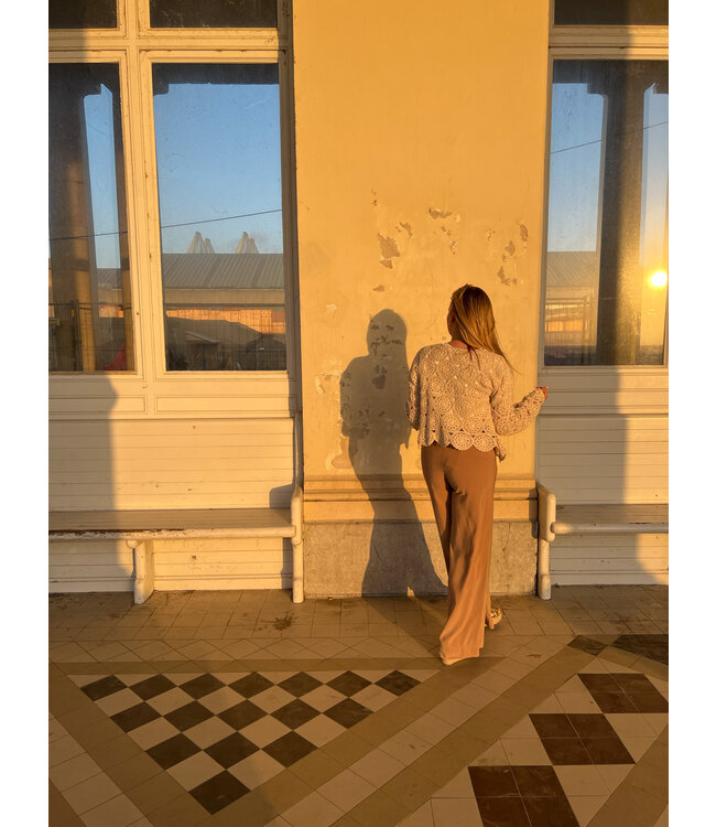 KIKISIX pantalon cammello