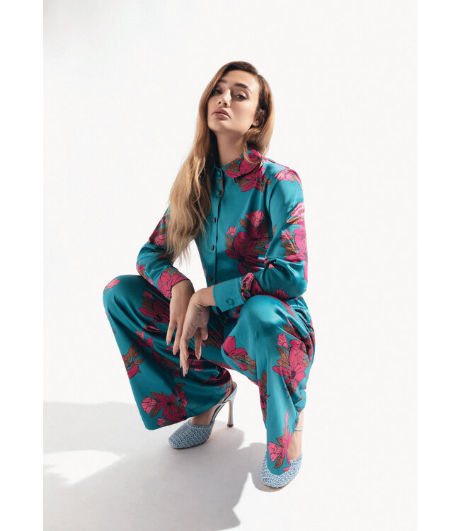 MON AMOUR Blouse met lange mouwen en bloemmotief
