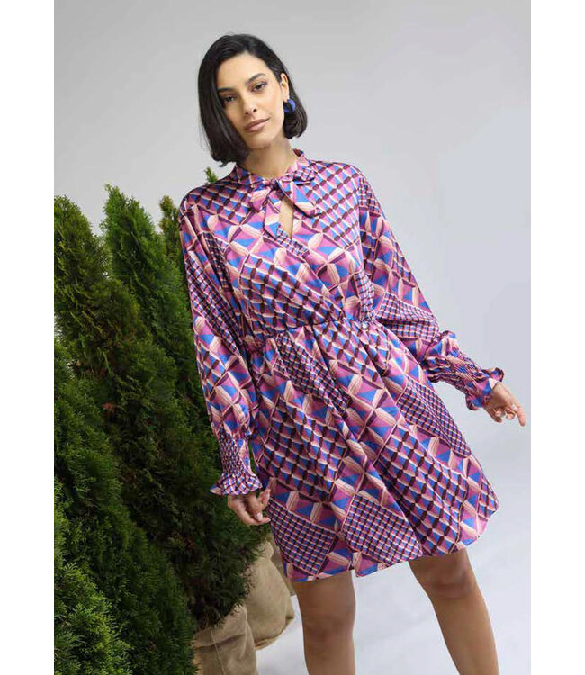 MEALYS FW 2023 Jurk met print en lange mouwen