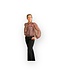 J’AIME Blouse met panterprint en kraag met strik
