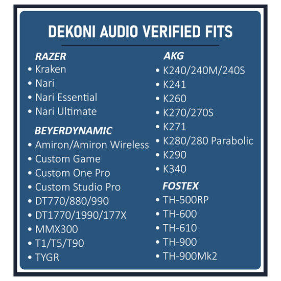 Dekoni Audio Replacement Earpads for Beyerdynamic DT & AKG K Series