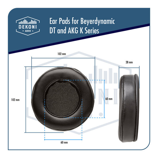 Dekoni Audio Replacement Earpads for Beyerdynamic DT & AKG K Series