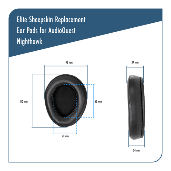 Dekoni Audio Earpads for AudioQuest Nighthawk