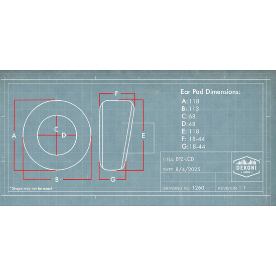 Dekoni Audio Replacement Earpads for Audeze LCD Series Headphones