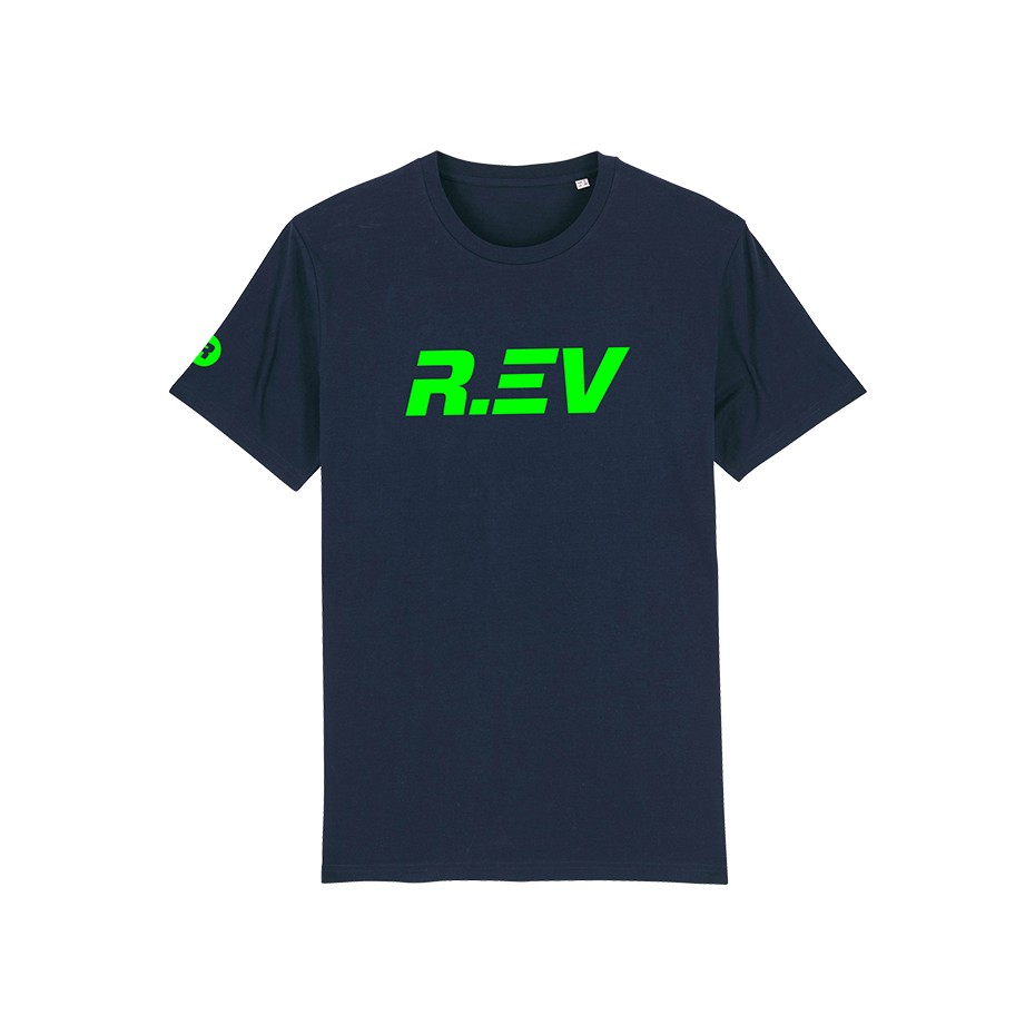 R.EV LOGO T-SHIRT NAVY