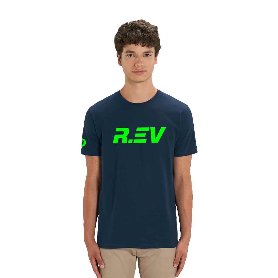 R.EV LOGO T-SHIRT NAVY