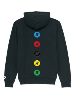 R.EV WORLD CHAMP TT LOGO ZIP HOODIE BLACK