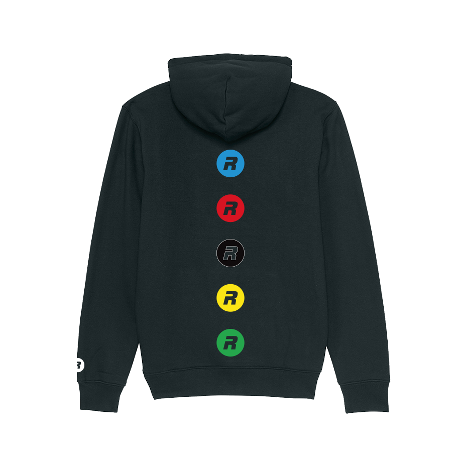 R.EV WORLD CHAMP TT LOGO ZIP HOODIE BLACK