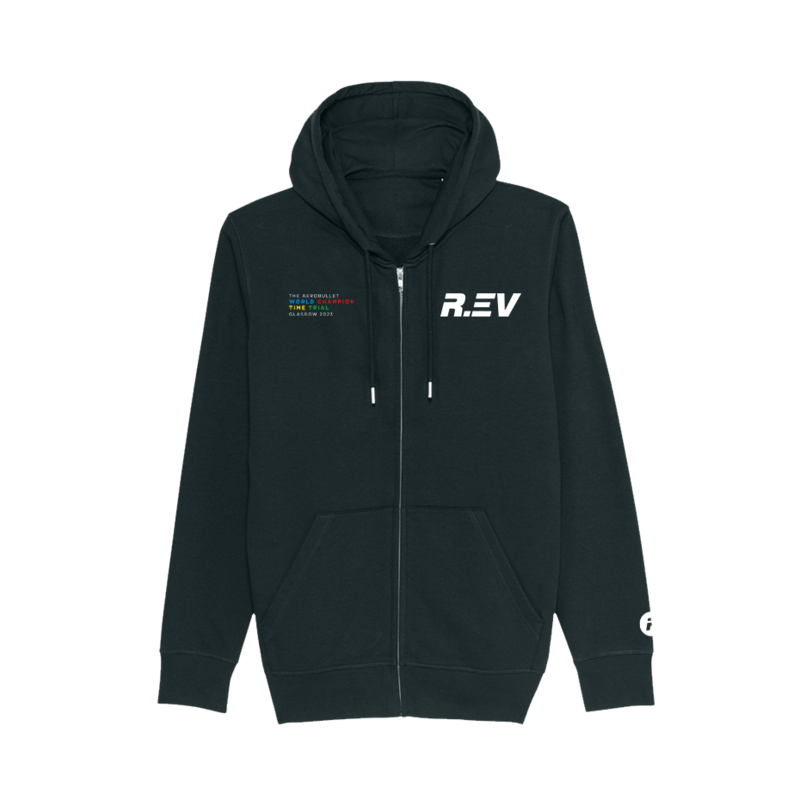 R.EV WORLD CHAMP TT LOGO ZIP HOODIE BLACK