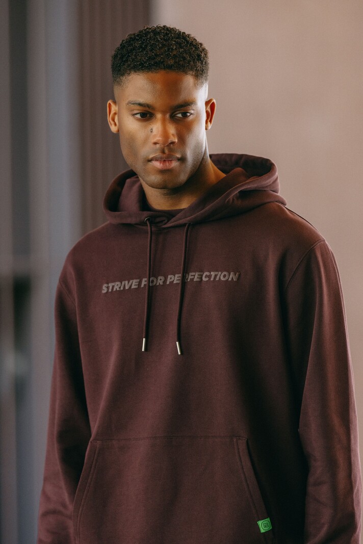 R.EV “SFP” PUFF PRINT HOODIE BROWN