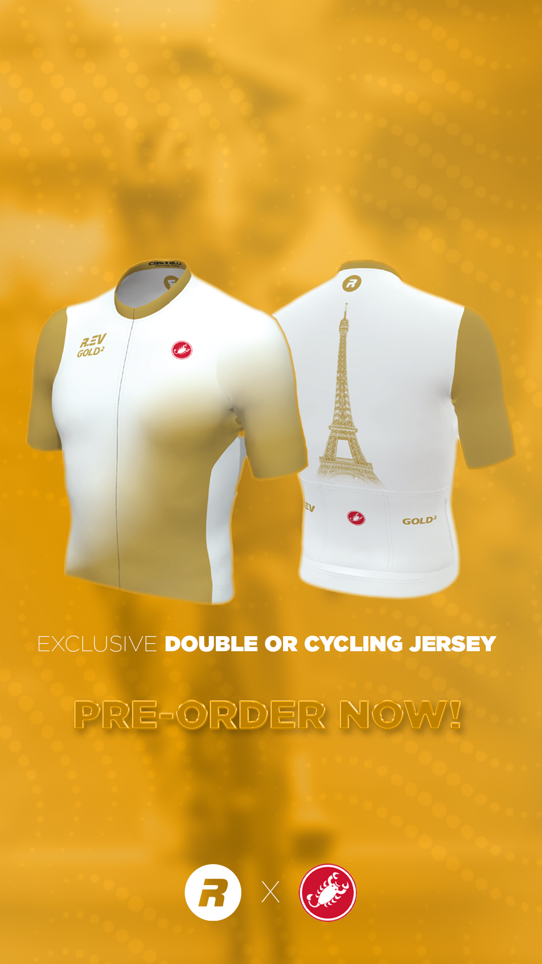 R.EV Cycling jersey REV Gold - Castelli