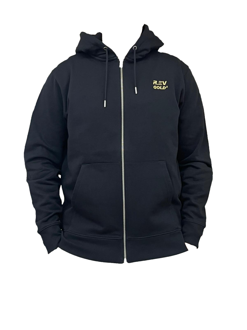 R.EV DOUBLE OR 2024 ZIPPED HOODIE BLACK