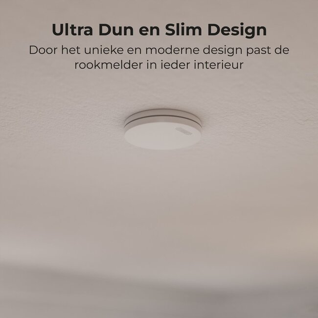 Easeware ES-1L Koppelbare Rookmelder - Slank Design – 10 Jaar Batterij - 2 Pack