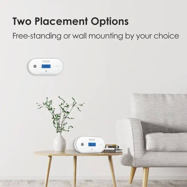 WisuAlarm 3-in-1 Koolmonoxidemelder met LCD display - 10 jaar batterij (Model C06)